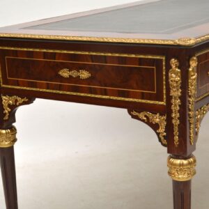 Antique French Louis XVI Style Bureau Plat Writing Table Desk