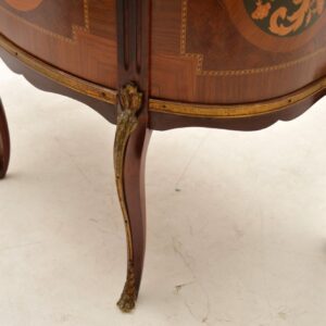 Antique French Inlaid Marble Top Cabinet