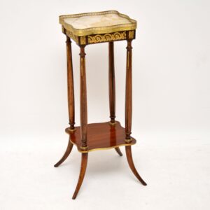 Antique French Marble Top Jardiniere Side Table