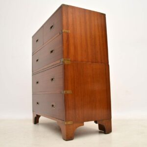 Antique Mahogany Military Campaign Chest of Drawers