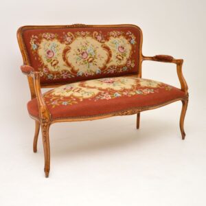 antique french tapestry salon sofa