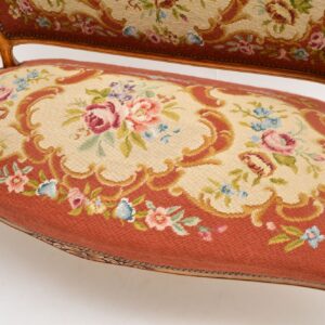 antique french tapestry salon sofa