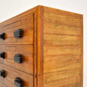 art deco solid oak chest of drawers