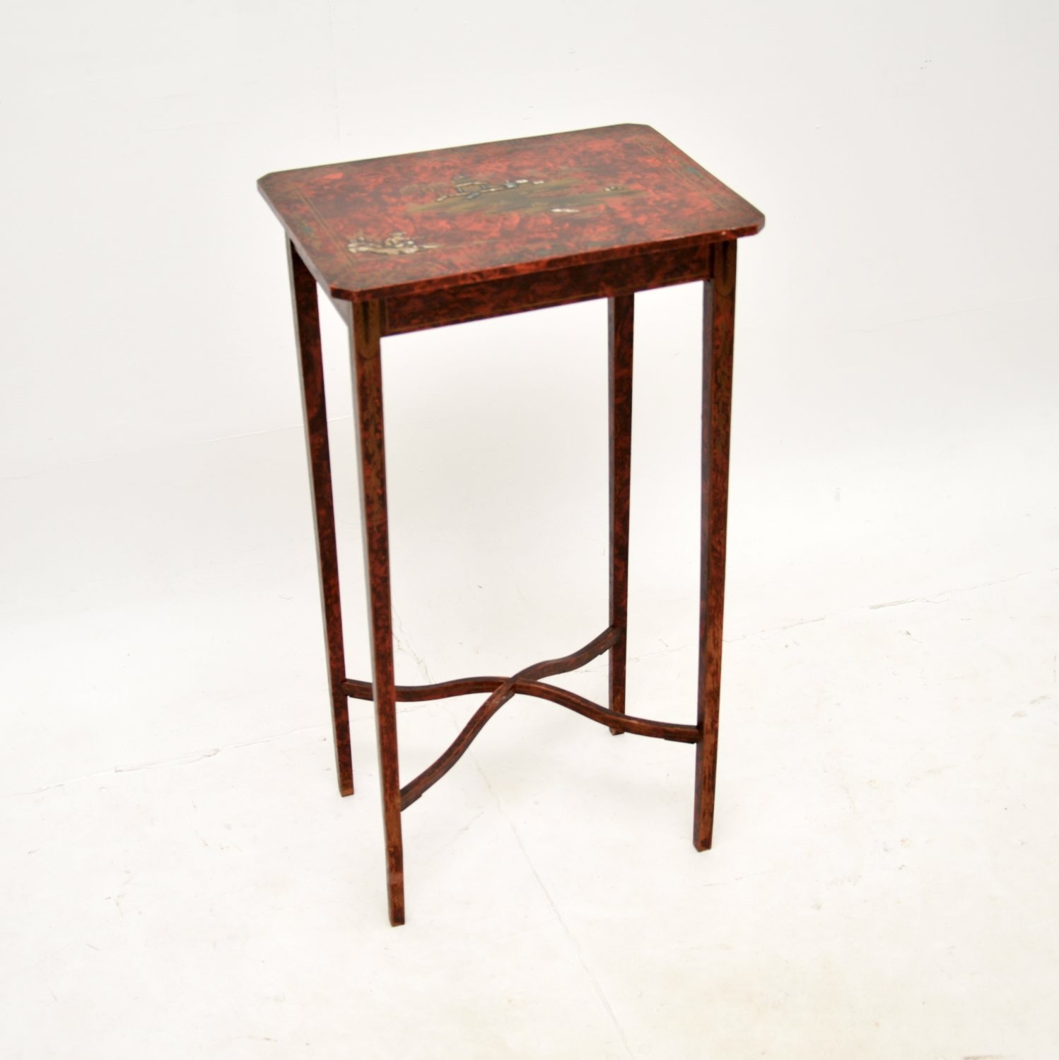 Antique Lacquered Chinoiserie Side Table