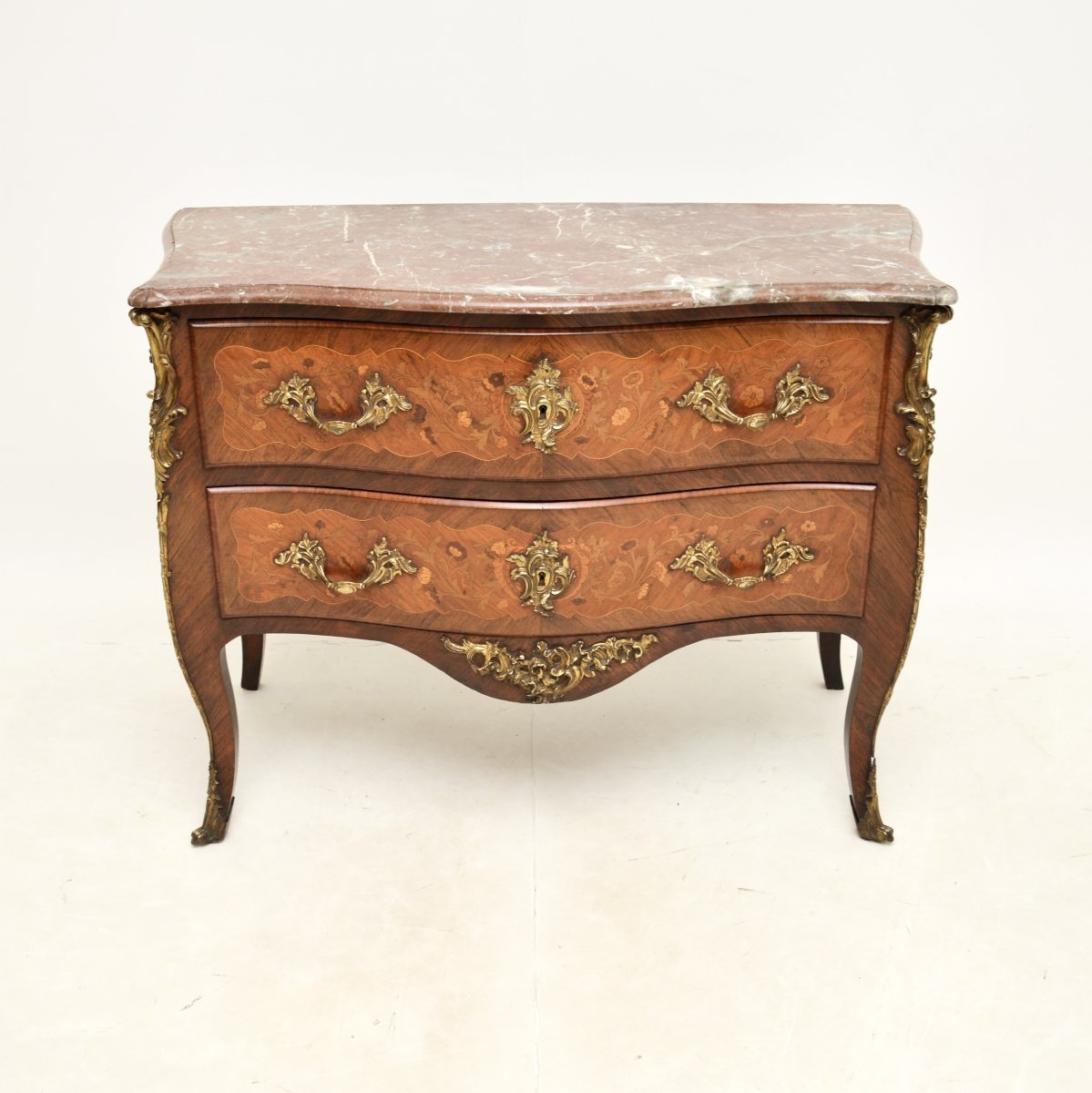 Antique French marble top commode
