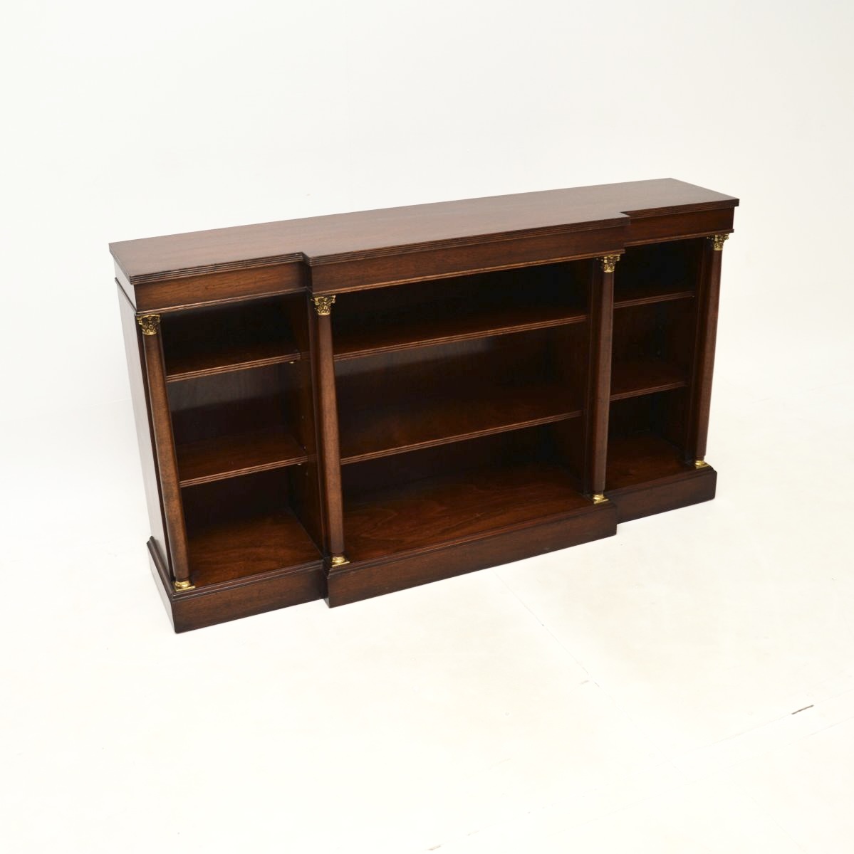 Antique Neoclassical Style Mahogany Open Bookcase