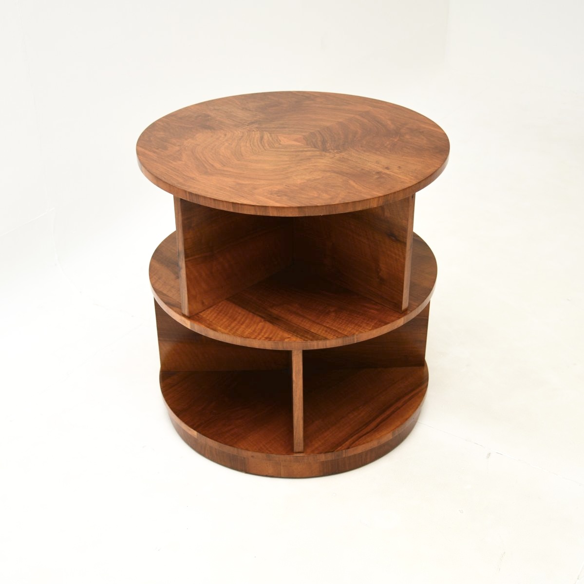Art Deco Figured Walnut Occasional Side / Centre Table