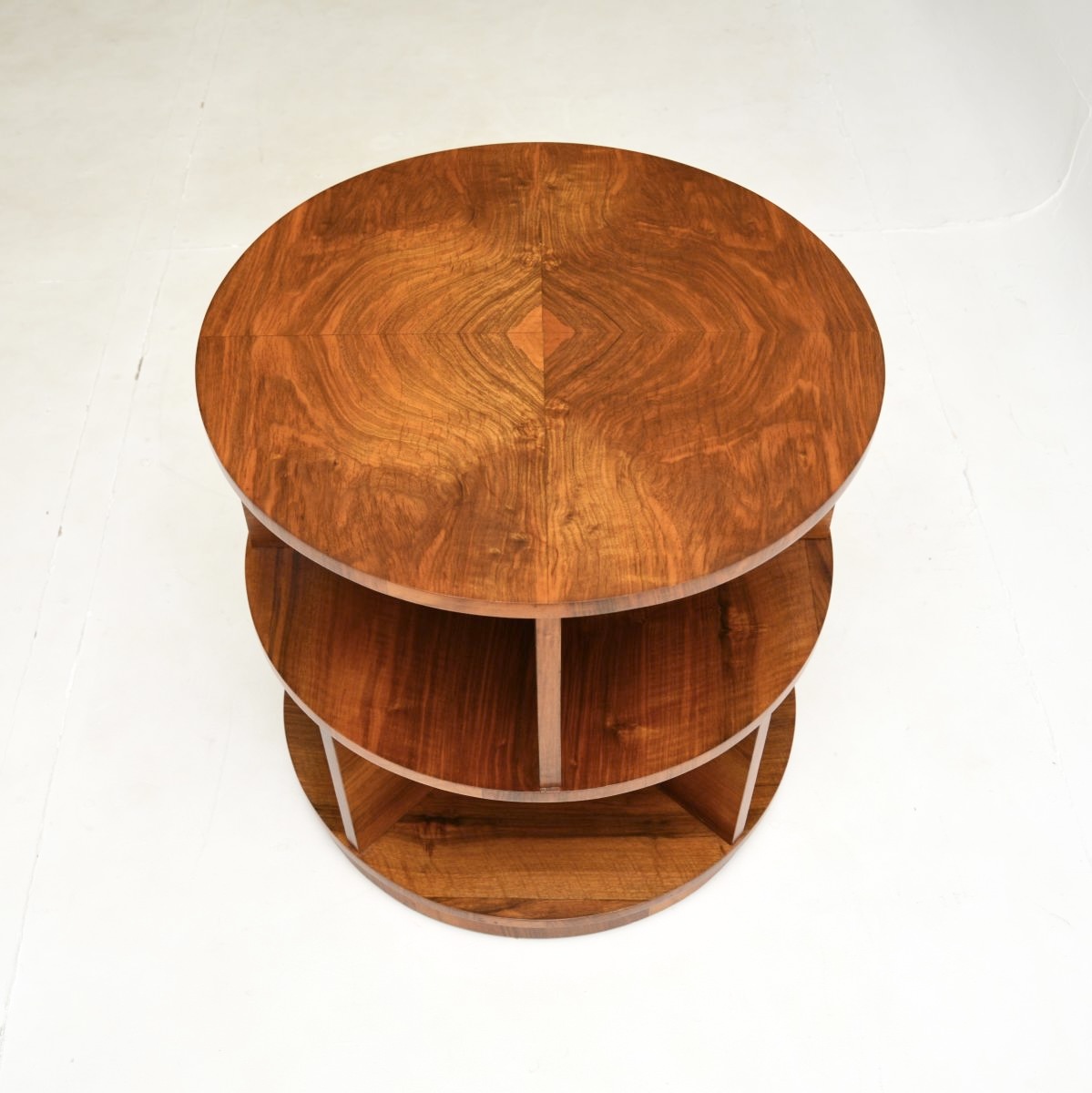 Art Deco Figured Walnut Occasional Side / Centre Table