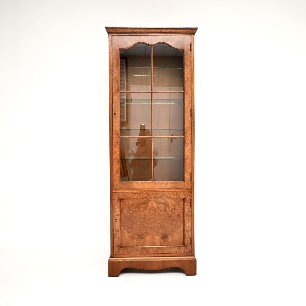 Antique Burr Walnut Bookcase