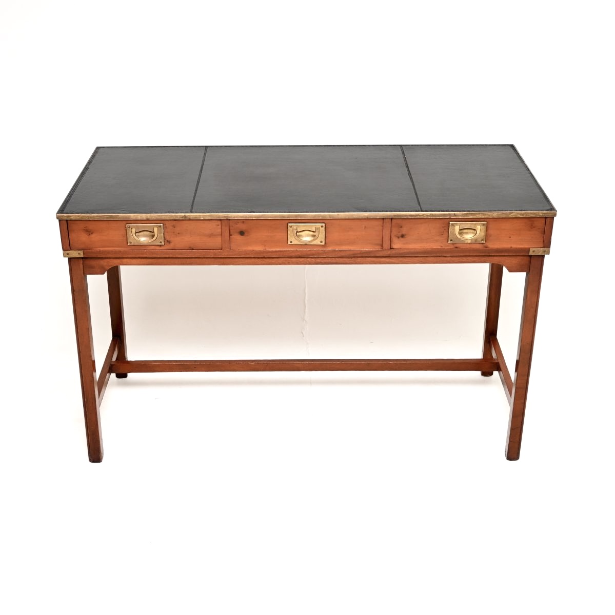 Antique Military Campaign Style Desk in Yew Wood