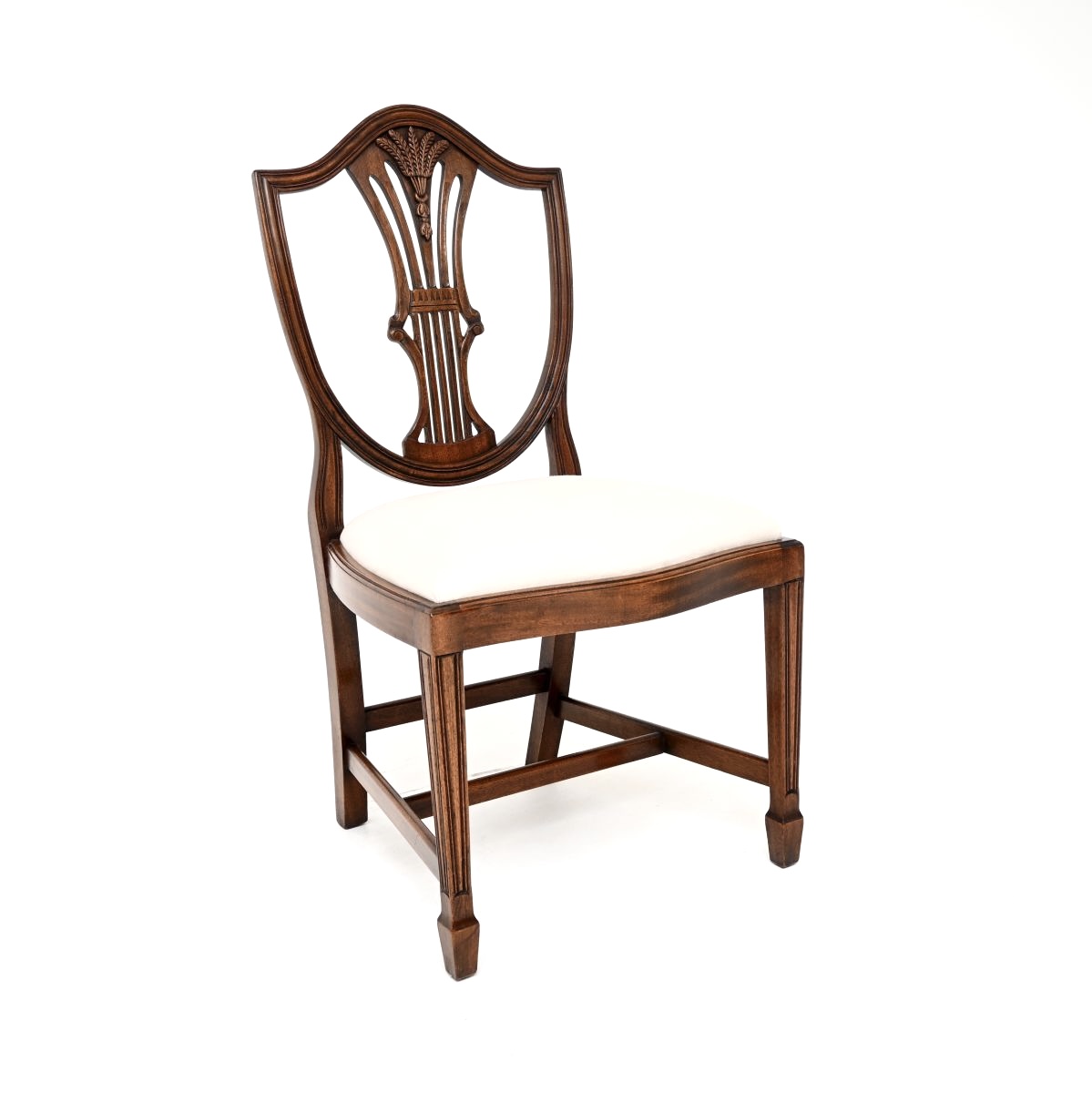 Set of Eight Antique Mahogany Shield Back Dining Chairs