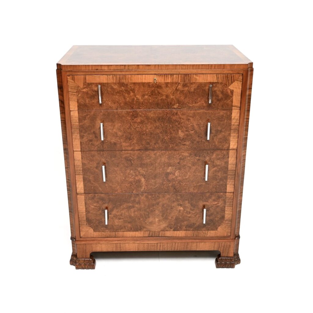 Art Deco Burr Walnut Chest of Drawers