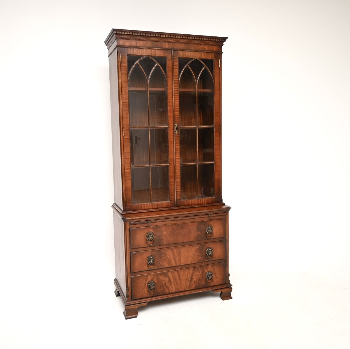 Antique Georgian Style Mahogany Bookcase