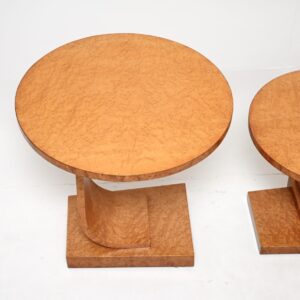 Art Deco Birds Eye Maple J Nest of Tables by H and L Epstein