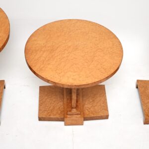 Art Deco Birds Eye Maple J Nest of Tables by H and L Epstein