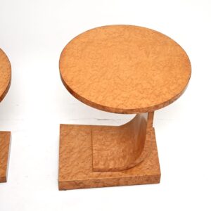 Art Deco Birds Eye Maple J Nest of Tables by H and L Epstein