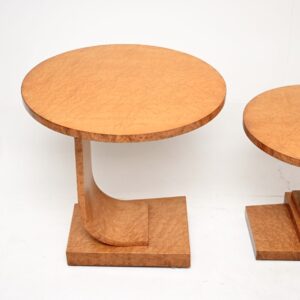 Art Deco Birds Eye Maple J Nest of Tables by H and L Epstein