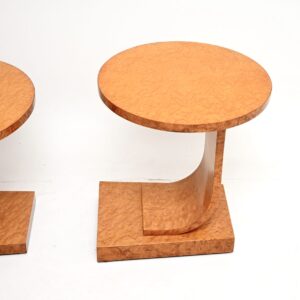 Art Deco Birds Eye Maple J Nest of Tables by H and L Epstein