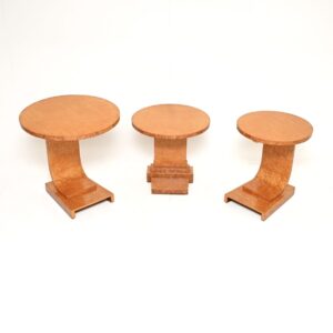 Art Deco Birds Eye Maple J Nest of Tables by H and L Epstein