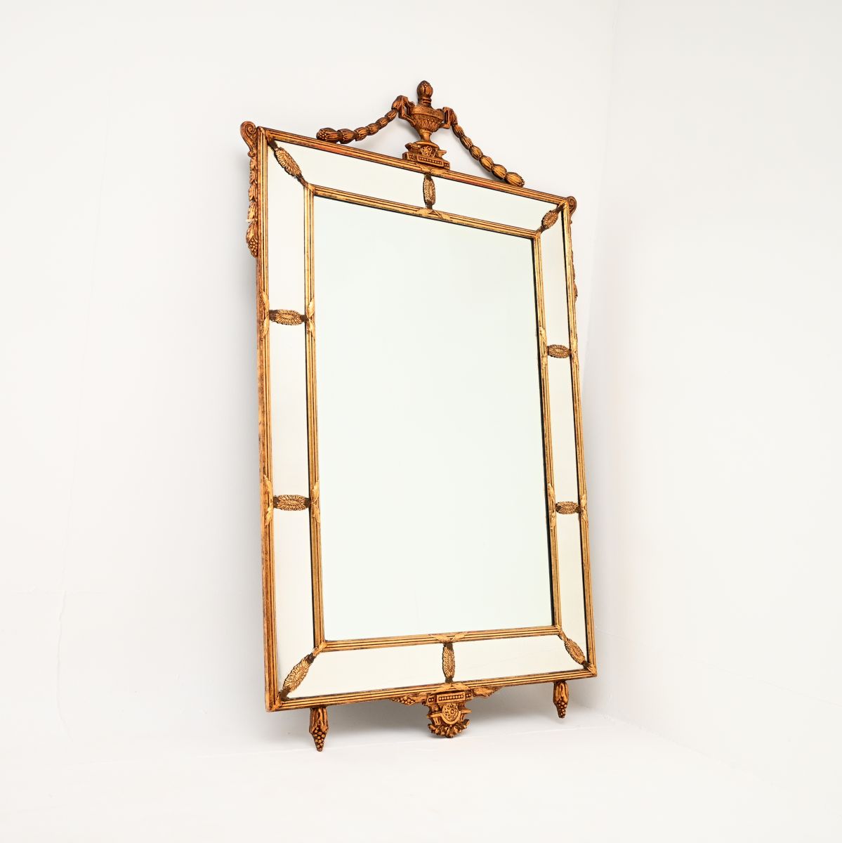 Antique Adam Style Giltwood Mirror